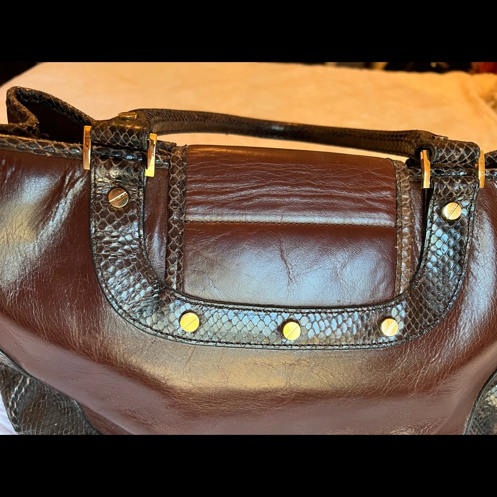 Tory Burch Rare brown lambskin leather handbag - Picture 7 of 17